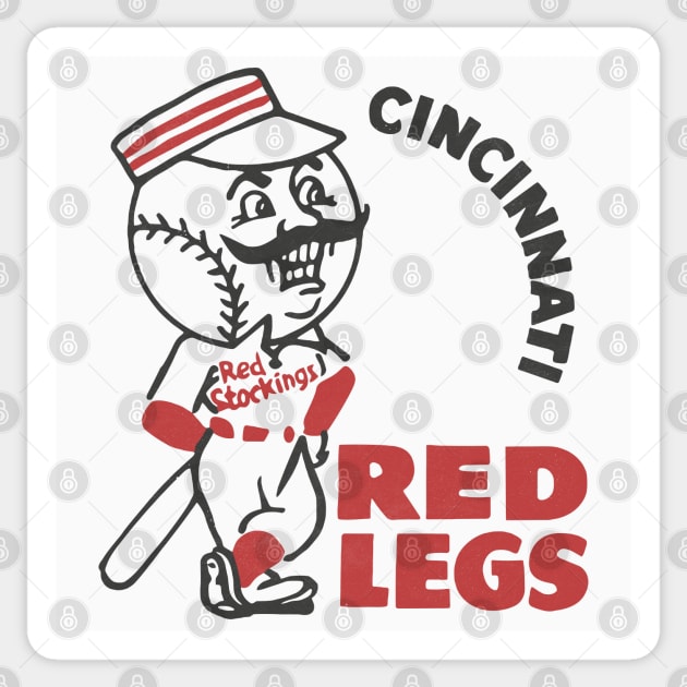 Cincinnati Red Legs Sticker by DrumRollDesigns